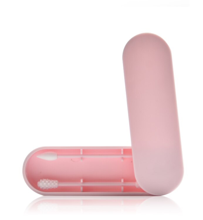 Bastoncillos de algodón reutilizables de silicona para limpieza de orejas, 2 unidades por caja, bastoncillos de algodón lavables para maquillaje: MULTI