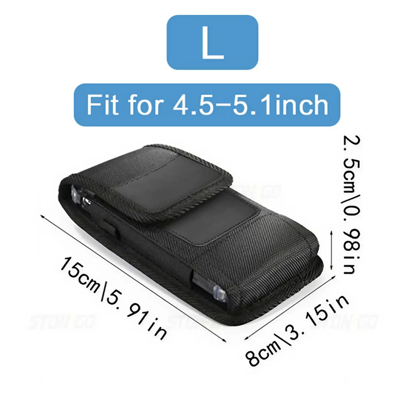 Nylon Cell Phone Belt Clip Holster Pouch Buckle Wallet Card Holder Case Cover For iphone 15 14 Pro Max Samsung S24 S23 Ultra Bag: Blue