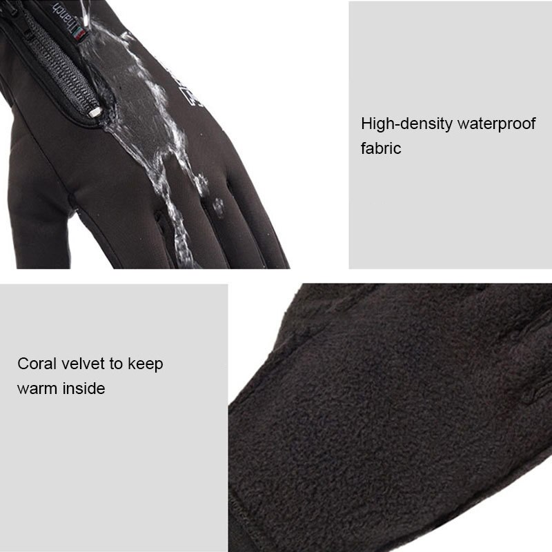 Waterdichte Winter Warme Handschoenen Mannen Ski Handschoenen Snowboard Handschoenen Motorrijden Winter Touchscreen Sneeuw Windstopper Handschoen