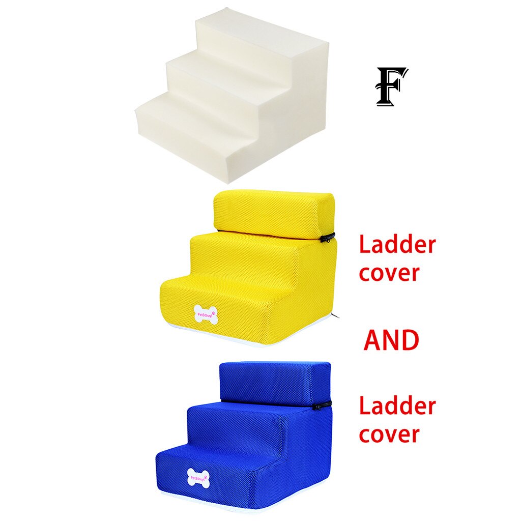 Lit escalier pour animal domestique | Échelle 2/3 pour animal domestique, maison pour chien, chiot, lit en tissu maille pliable, lit amovible pour animal, lit pour chat, chien, rampe pour chiot, fournitures pour chiot: F