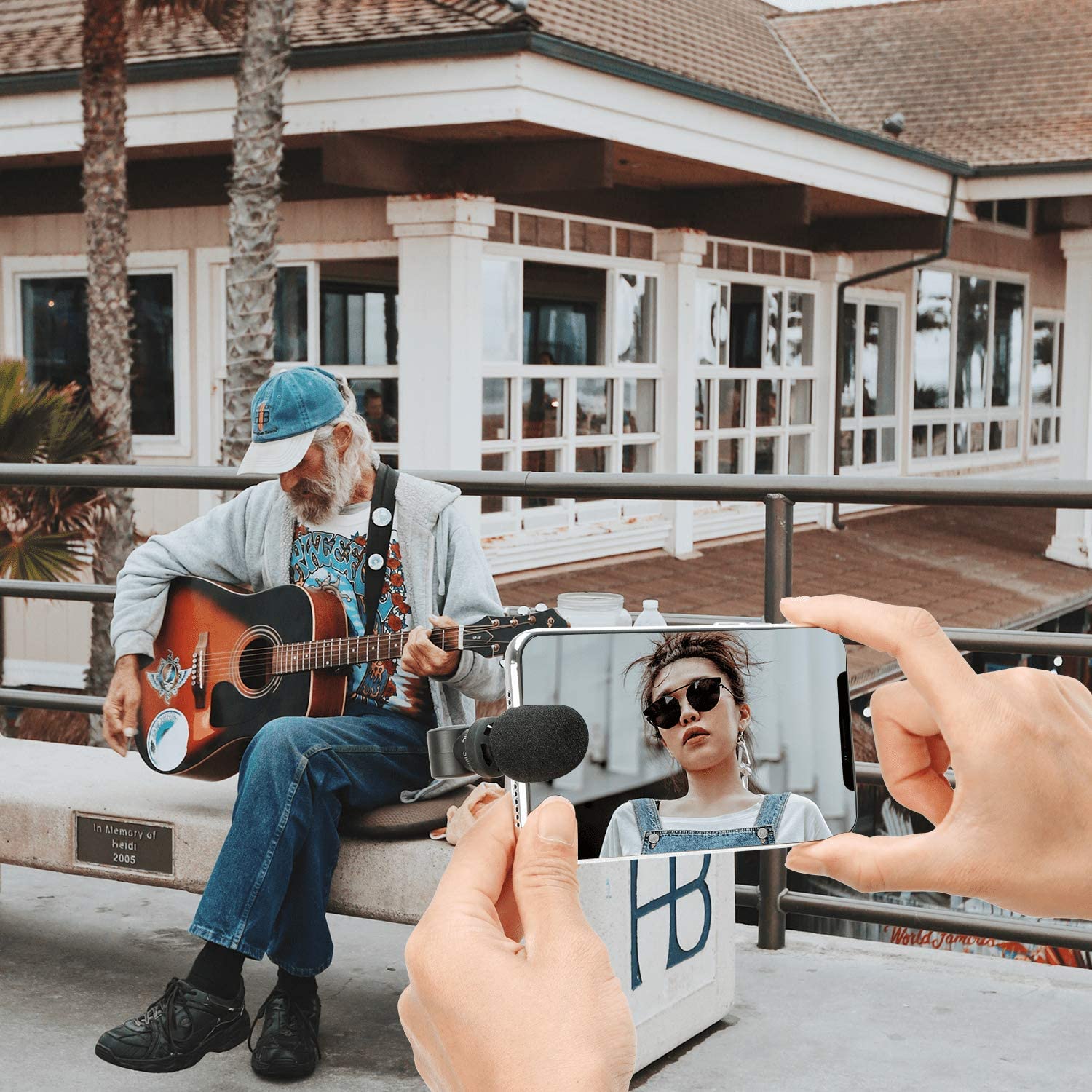 Saramonic Mini Plug Play Microphone for iOS Devices Mobile Phone Vlogging Broadcasting Recording Mic