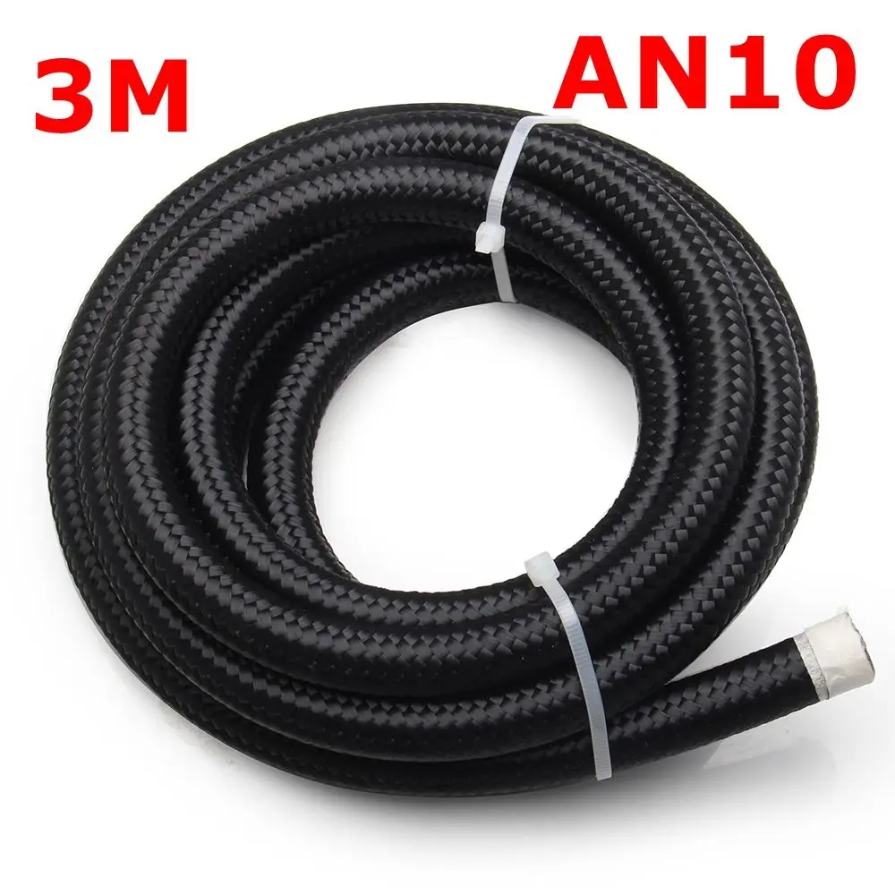 1M ein4 ein6 ein8 ein10 ein12 Kraftstoff Schlauch Öl Gas Kühler Schlauch Linie Rohr Rohr Nylon Edelstahl Geflochtene innen CPE Gummi TF-1007: Blau