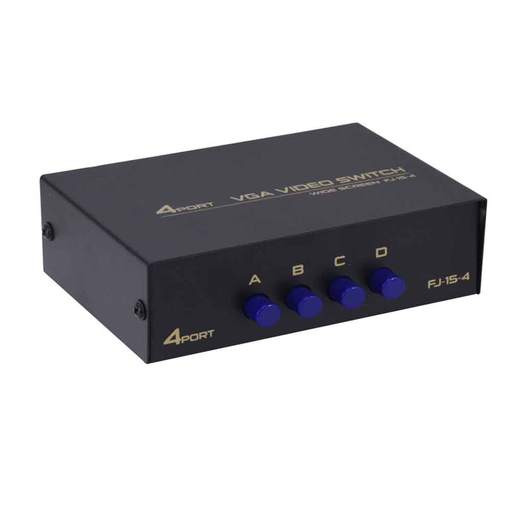 4 Ports USB 2.0 Displayport Splitter Box Stable Accessories Hub Sharing Selector TV Projector HDMI KVM Switch VGA For Computer