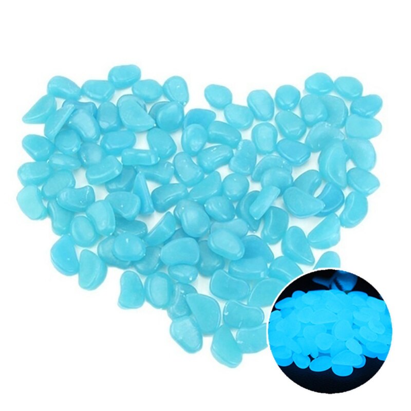 Artificial Luminous Stone Fish Tank Landscape Luminous Stone Garden Potted Landscape Pebbles Outdoor Decoration 2: C