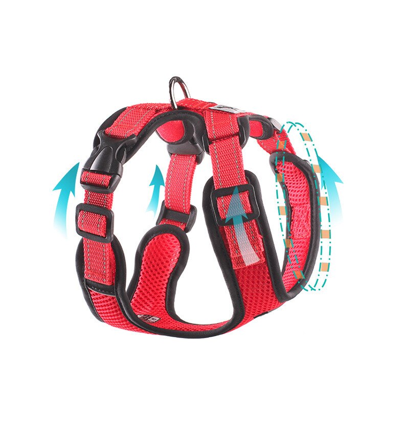 Adjustable Outdoor Protective Harness Collar Pug No Pull Pet Dog Harness For Dogs Training Vest Medium Small Medium Dogs