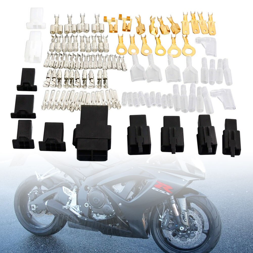 Motorcycle Electrical Wiring Harness Repair Kit Loom Plug Bullet Connectors