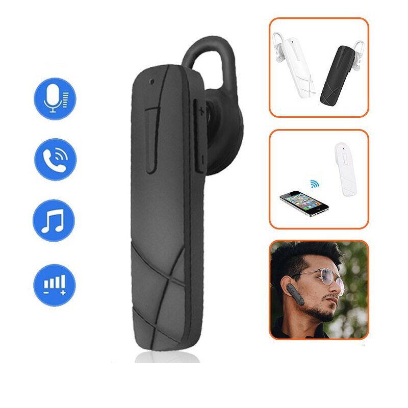 M165 Mini Bluetooth-Compatibel 4.0 Sport Formele Draadloze Oortelefoon Oorhaak Met Microfoon Belfunctie Volumeregeling