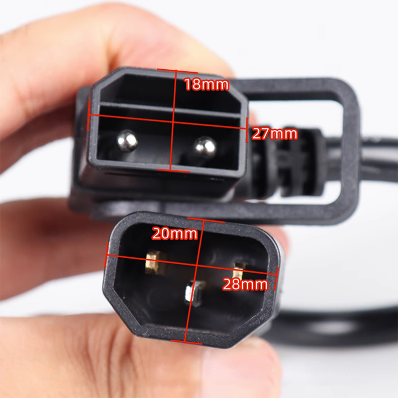 2+6 Electric Vehicle Battery Plug Socket with Wire 8Pin E-bike Lithium Charging Connector Charging Interface Replacement Adapter