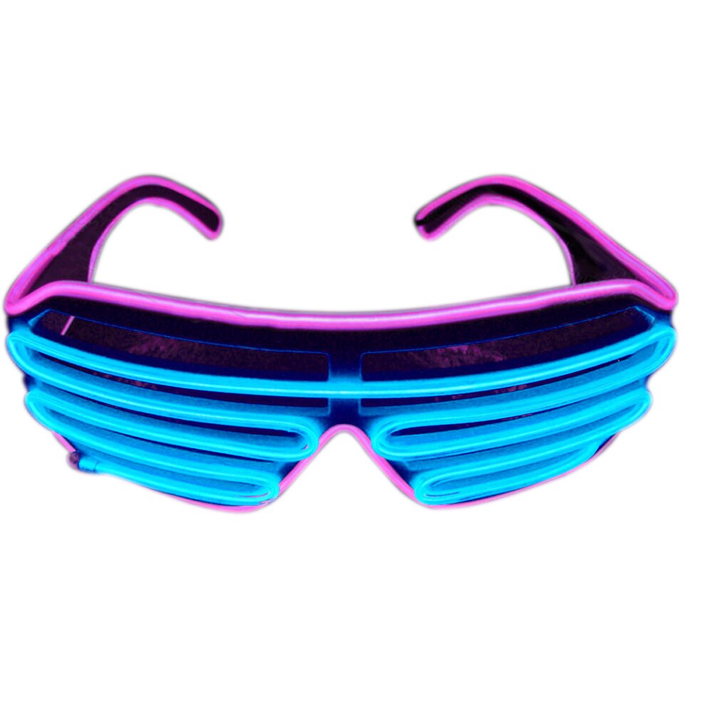 LED Sunglasses Flashing EL Wire Luminous Light Up Neon Glasses Costumes Party Decorative Lighting Activing Props Y: 9