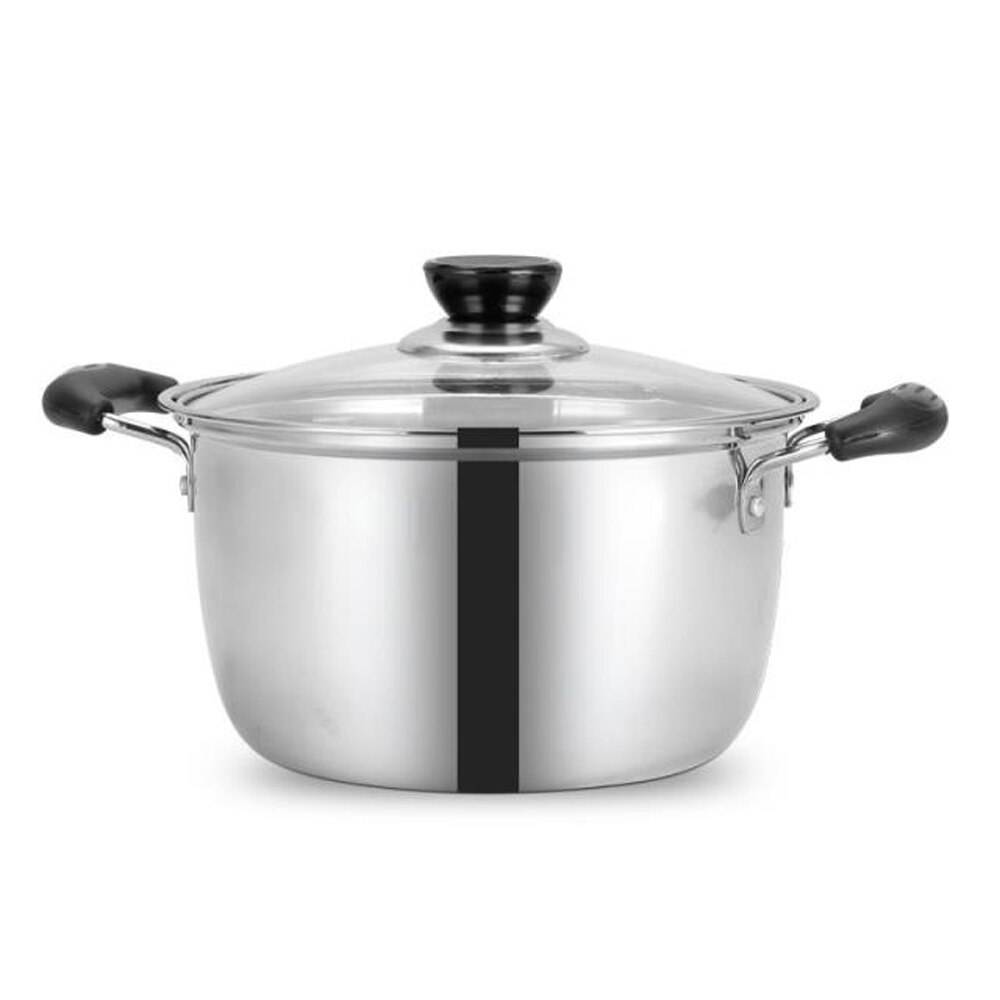 Stainless Steel pot 1.5L-4L Double Bottom Soup Pot Nonmagnetic Cooking Multi-purpose Cookware Non-stick Pan general use