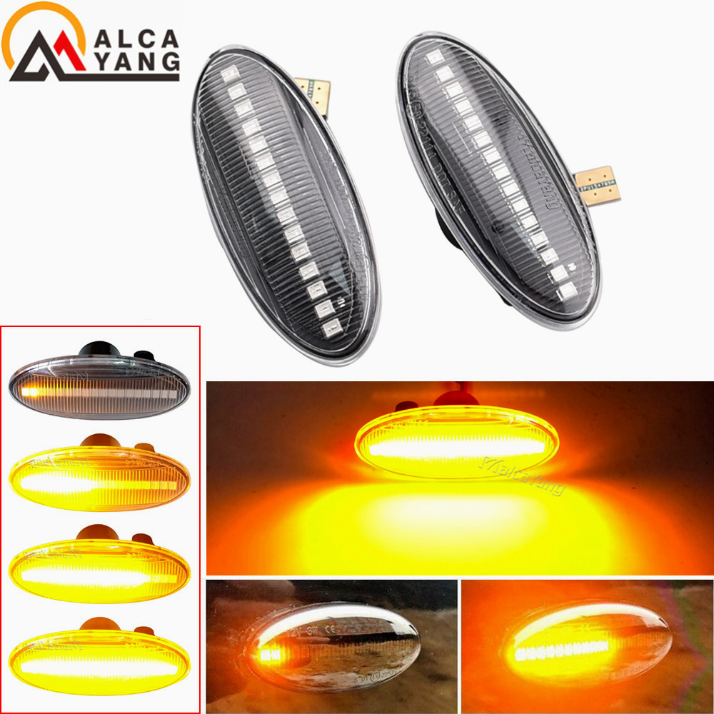 For Nissan X-trail Qashqai J10 Cube Juke Leaf Micra Micra K13 Note E11 Car Side Marker Light Dynamic LED Turn Signal Lamp: DEEP BLUE
