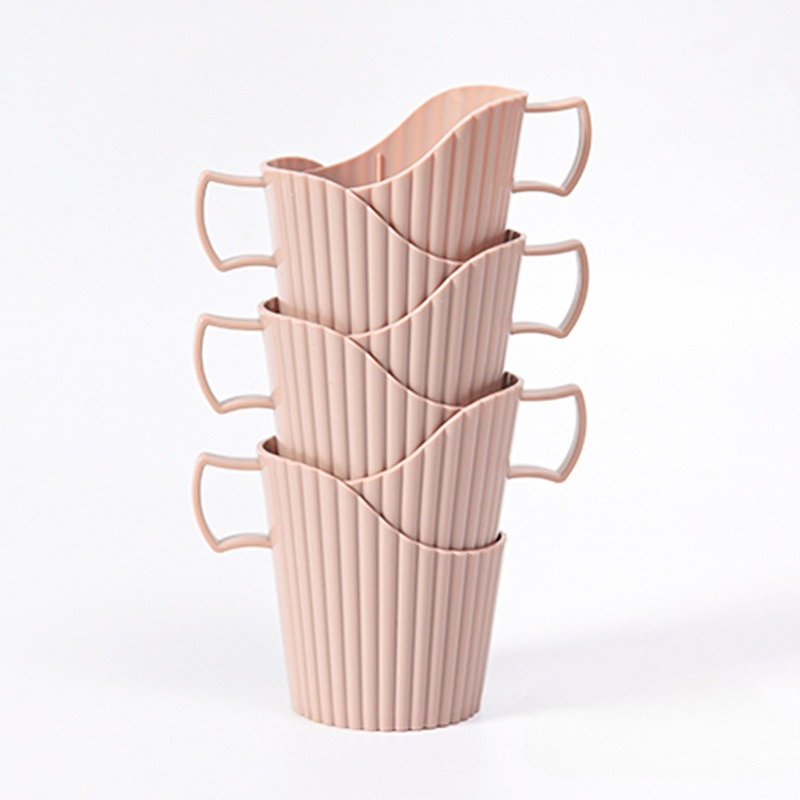 Portavasos de papel desechable, funda para taza de café expreso, antiescaldado, multifuncional, multiusos, para oficina y hogar, 6 uds.: Beige