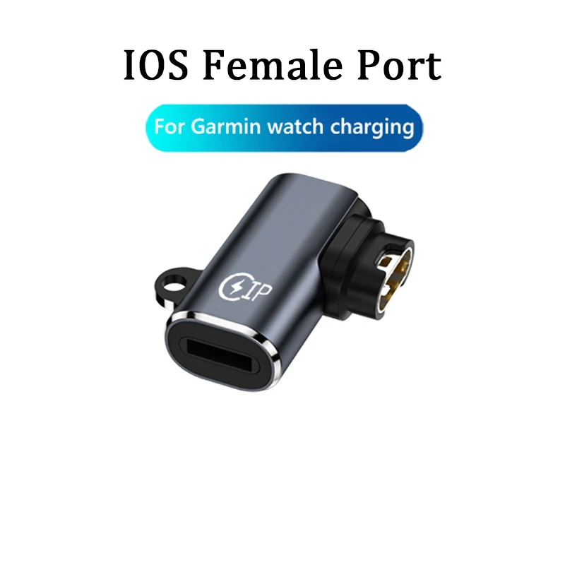 Cable de carga para Garmin Fenix 7 7S 7X 6 6S 6X Forerunner 255 955 945 745 USB tipo C IOS adaptador de cargador cargadores de reloj: Verde oliva