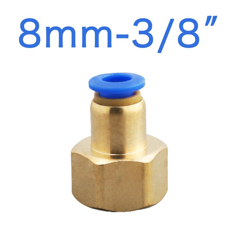 Slang 4mm 6mm 8mm 10mm 12mm pneumatiska kopplingar 1/8 '' 1/4 '' 3/8 '' 1/2 '' invändig tryckgänga för anslutning av luftrör: Pcf 8-03