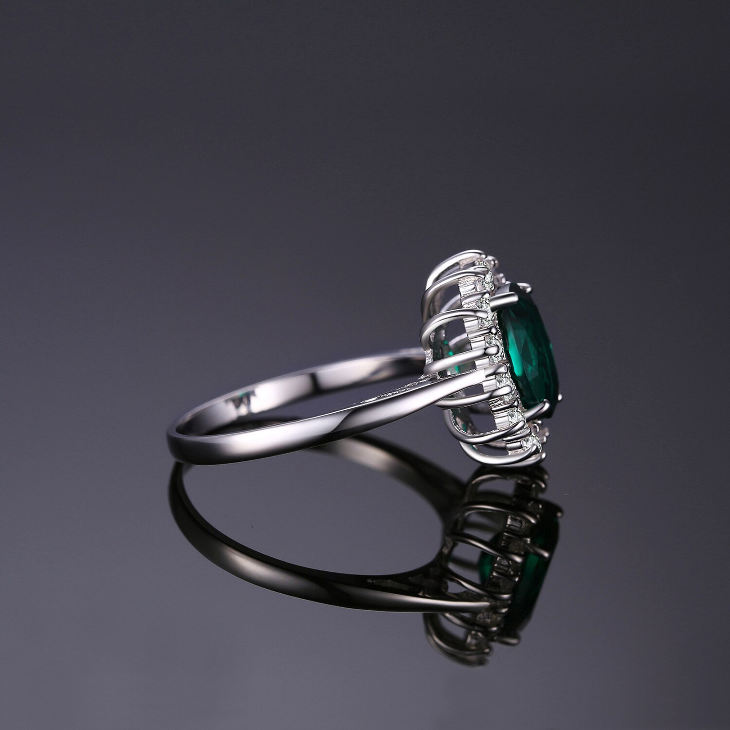 Jewpalace Prinses Diana Gesimuleerde Emerald Ring 925 Sterling Zilveren Ringen Voor Vrouwen Engagement Ring Zilver 925 Edelstenen Sieraden