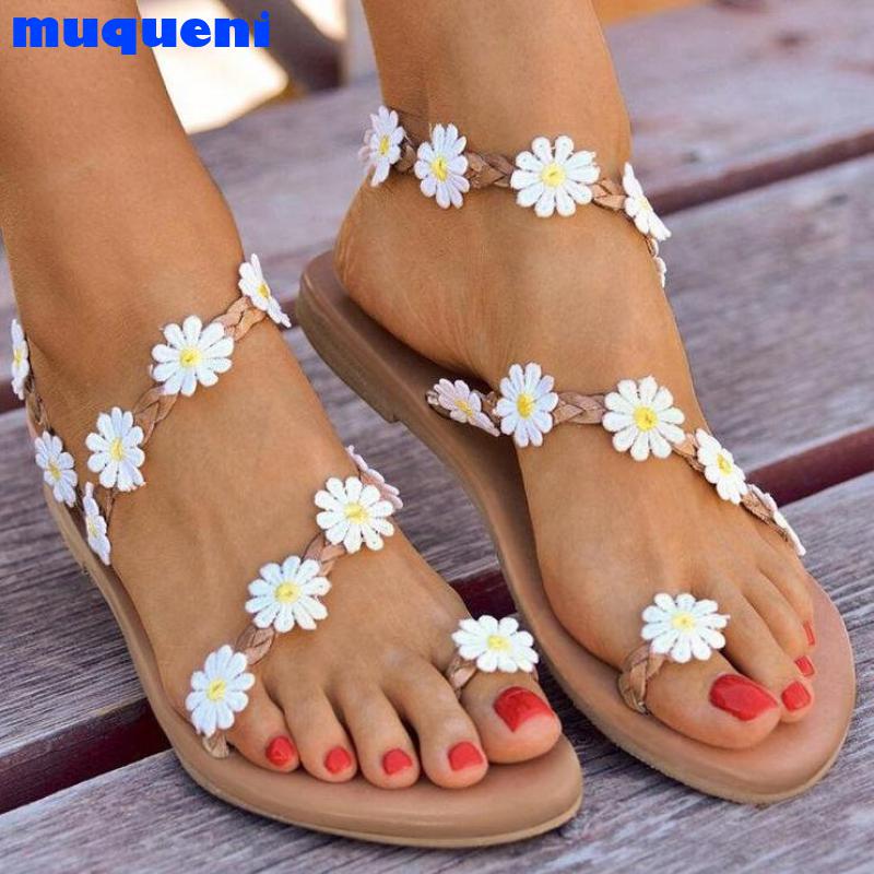 Vintage Sandales Femmes Sandales Plates Femmes Bohimia Plage Sandales Chaussures Grande Taille D'été Femme Sandales