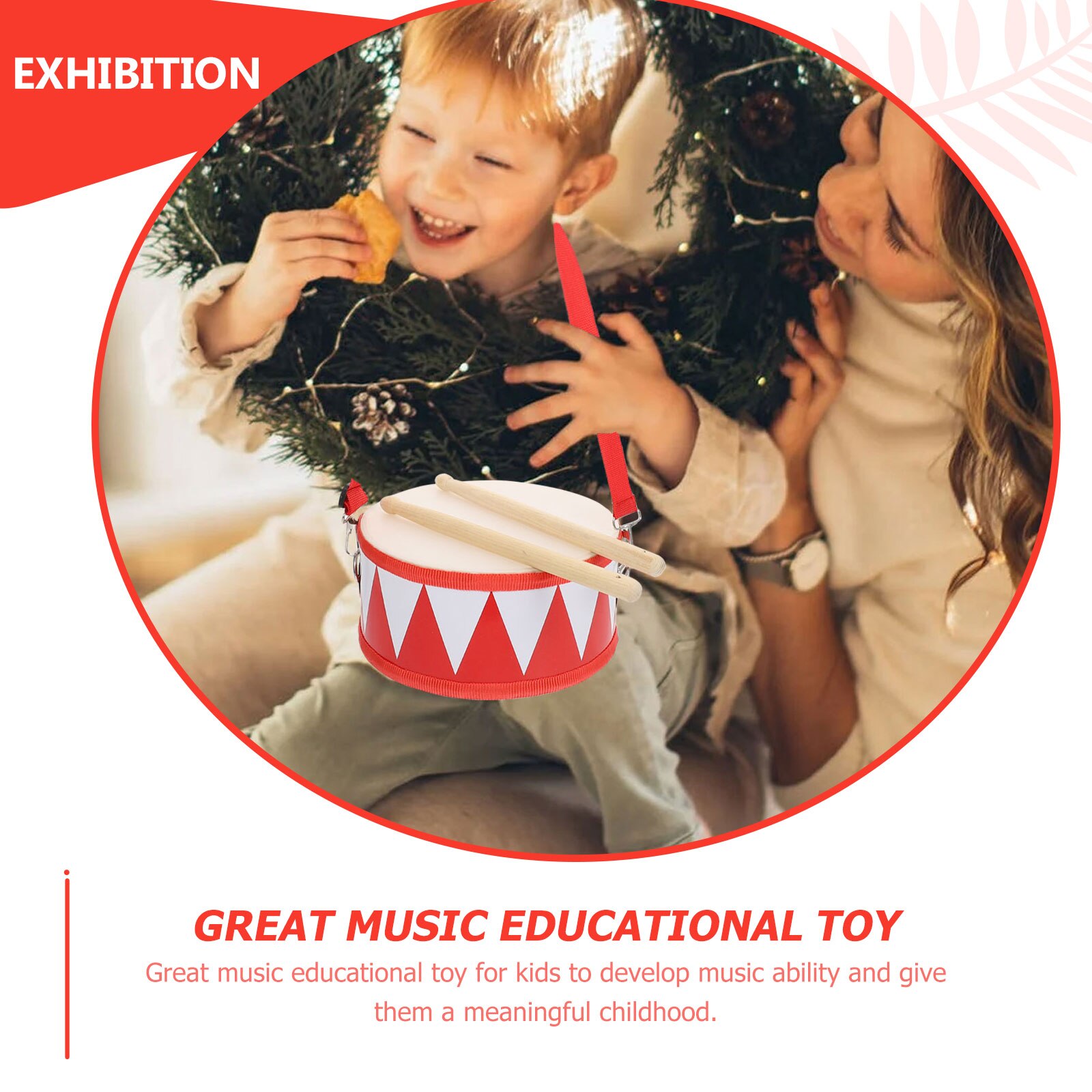 1 Set of Kids Snare Drum Snare Drum Children's Percussion Instrument for Home School Kids