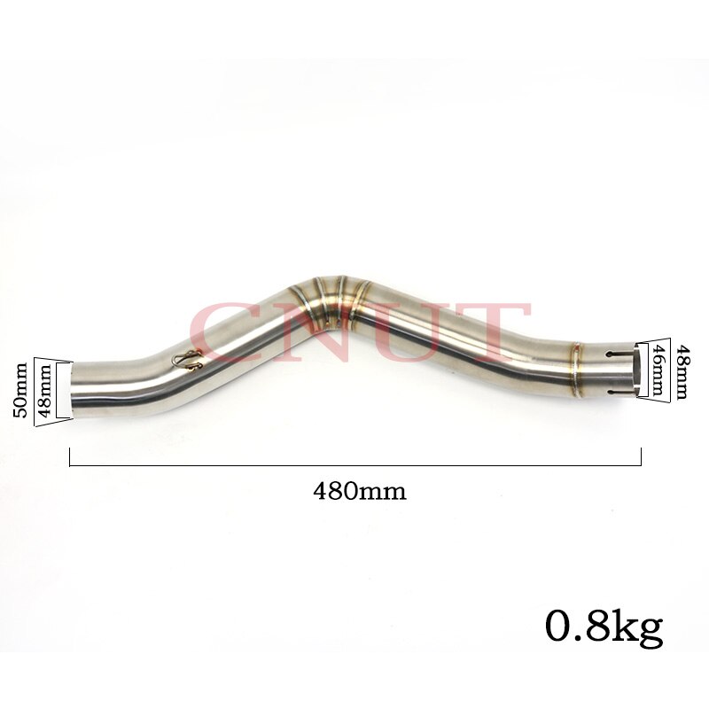 Midden Link Pijp Uitlaat Motorfiets Rvs Uitlaat Voor Benelli 502C 502X TRK502 Trk 502 Pit Bike