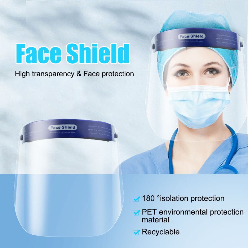 Newly 2/4/10 Pcs Protective Full Face Shield Safety Isolation Visor Eye Face Protector Facial Cover XSD88