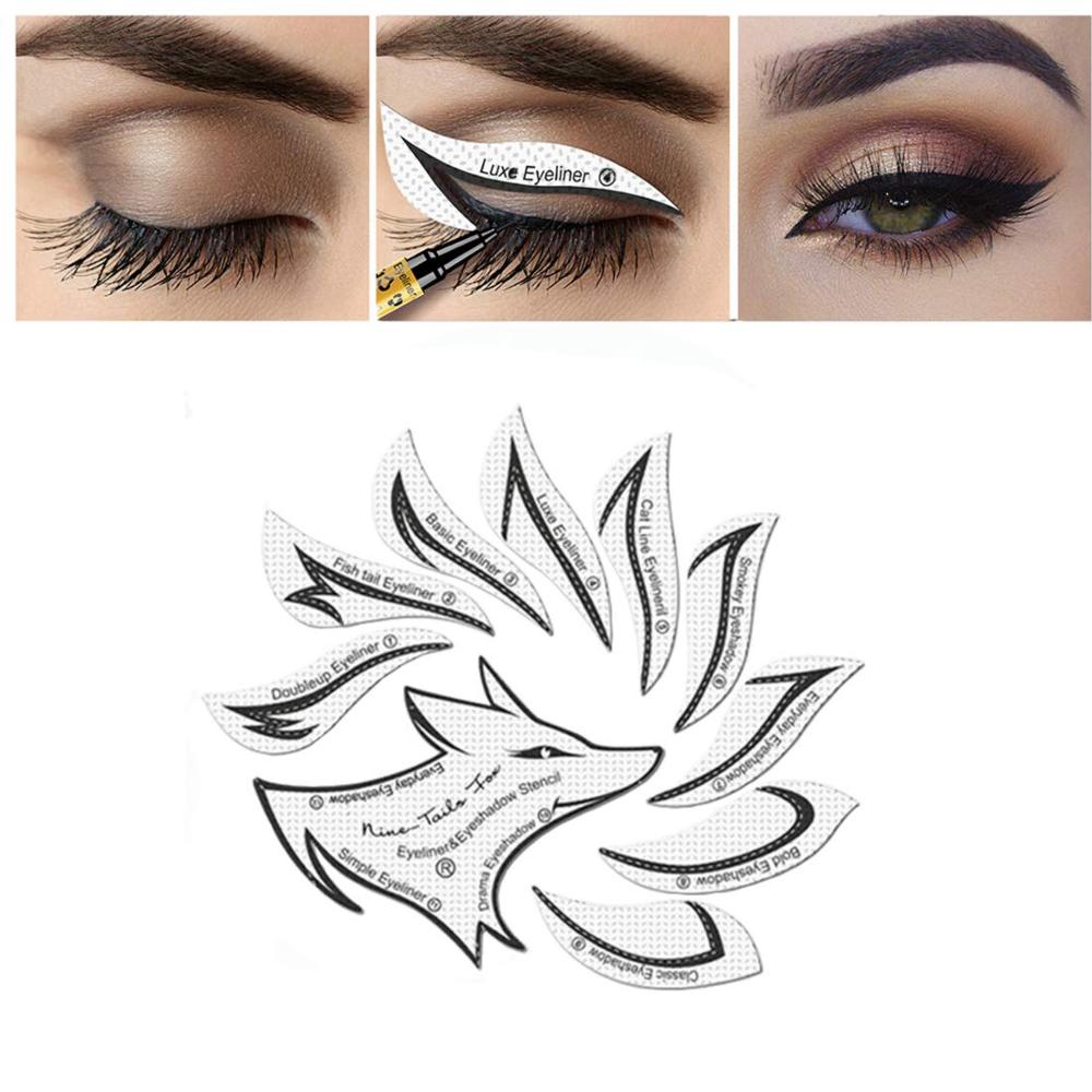 Non-woven Eye Makeup Stencils Eyeliner Template Shaping Tools Eyebrows Eye Shadow Makeup Template Tool Styling Drawing Guide