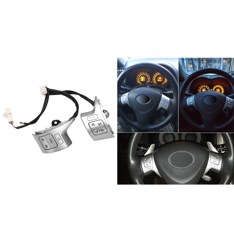Auto Stuurbediening Knop Cruise Control Volume Schakelaar Knop Voor Peugeot 107 Toyota Corolla 2007: Default Title