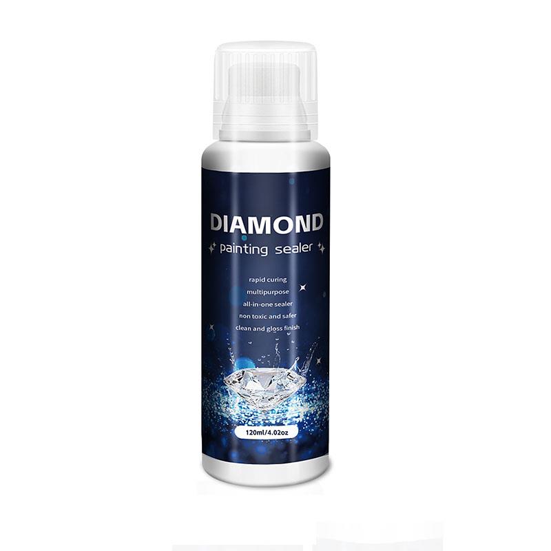 120ML Diamond Painting Sealer 5D Diamond Painting Art Glue Permanent Hold & Shine Effect Sealer Diamond Painting Puzzle: Navy Blue