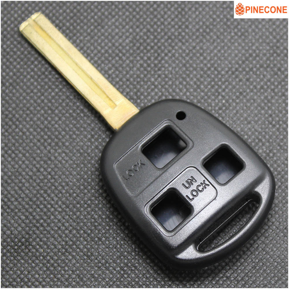 Dennenappel Key Case Voor Lexus Es Rx Ls Lx Gs Gx Autosleutel 3 Knoppen Ongecensureerd TOY48 Blade 42Mm sleutel Shell Fob