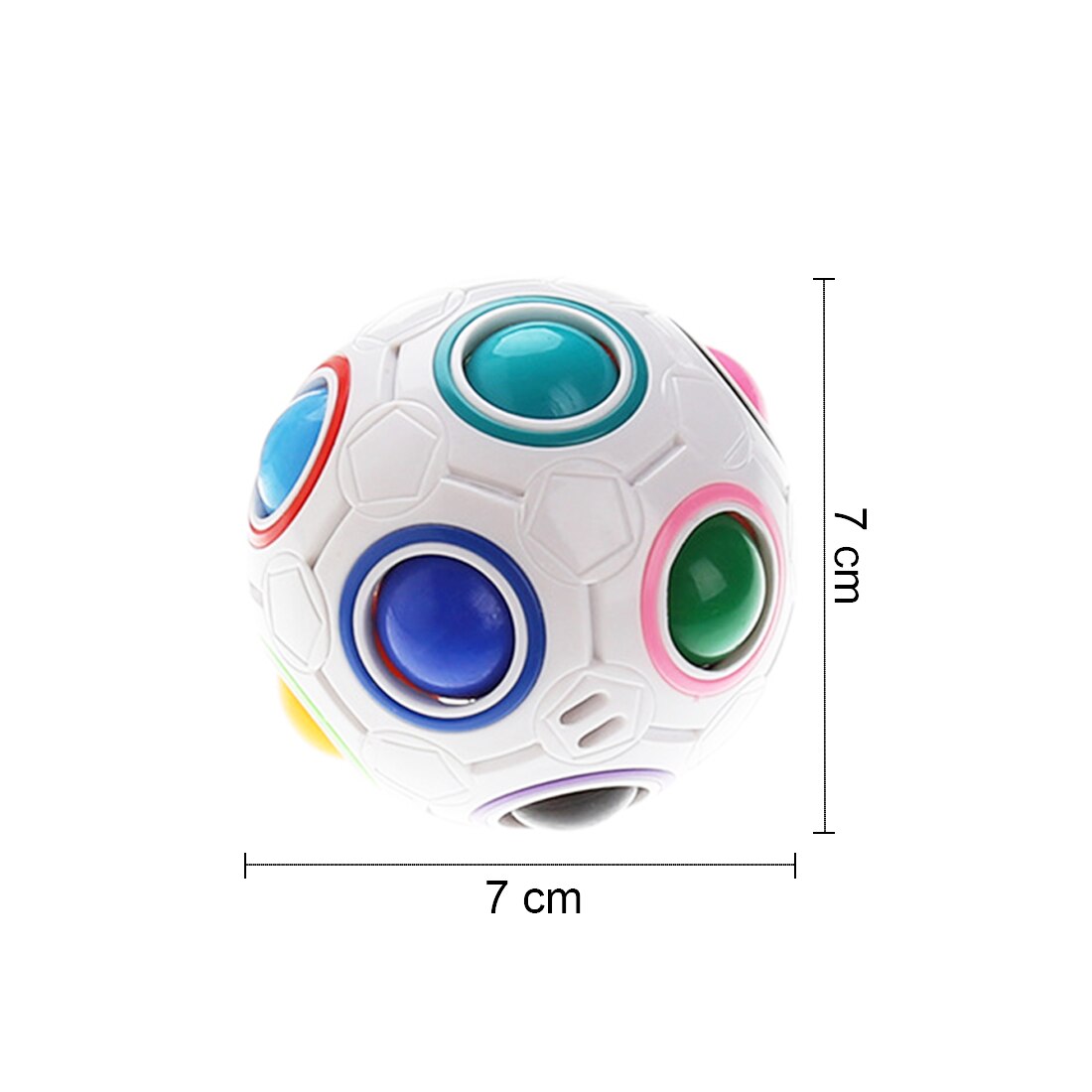 Rainbow Ball Puzzles Spheric Magic Cube Fidget Toys Adult Kids Plastic Puzzle Football Learning Educational Toys Children