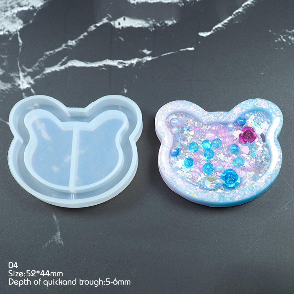 1PC Kreative Multi Geformt Silikon Formen DIY Schlüssel Kette Anhänger Erdbeere Shaker Silikon Formen Schmuck Machen Werkzeuge: Bear