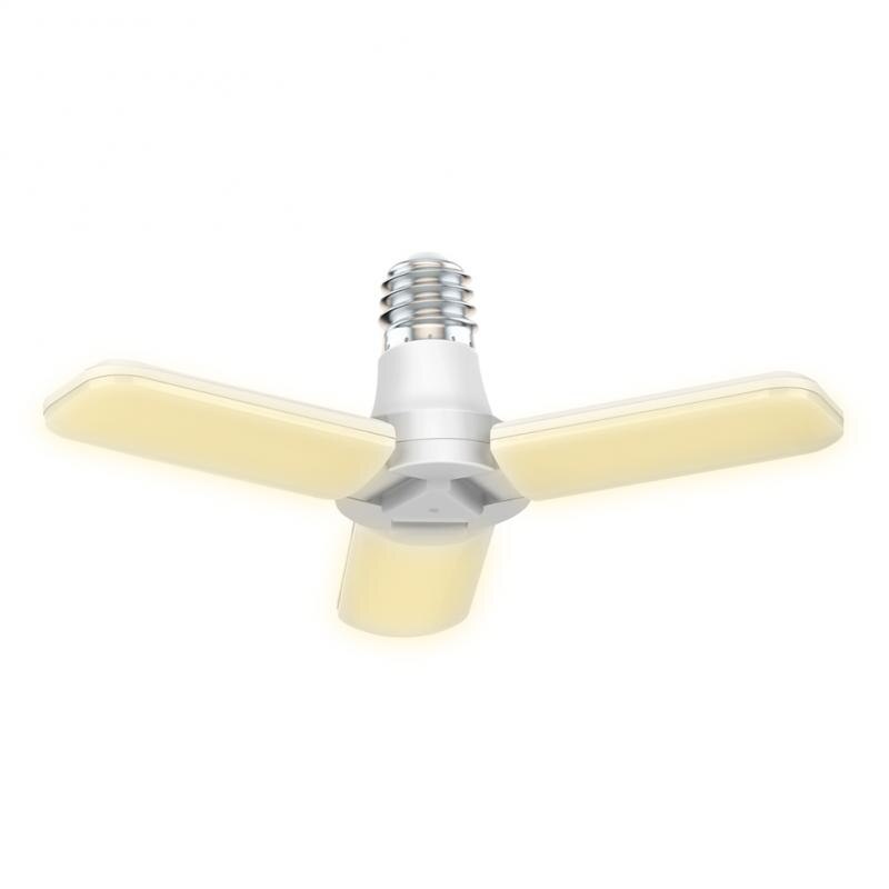 Led dobrável luz da garagem luminárias industriais deformable ventilador lâmina oficina lâmpadas quarto casa holofotes para sala de estar: Warm light 3 leaves