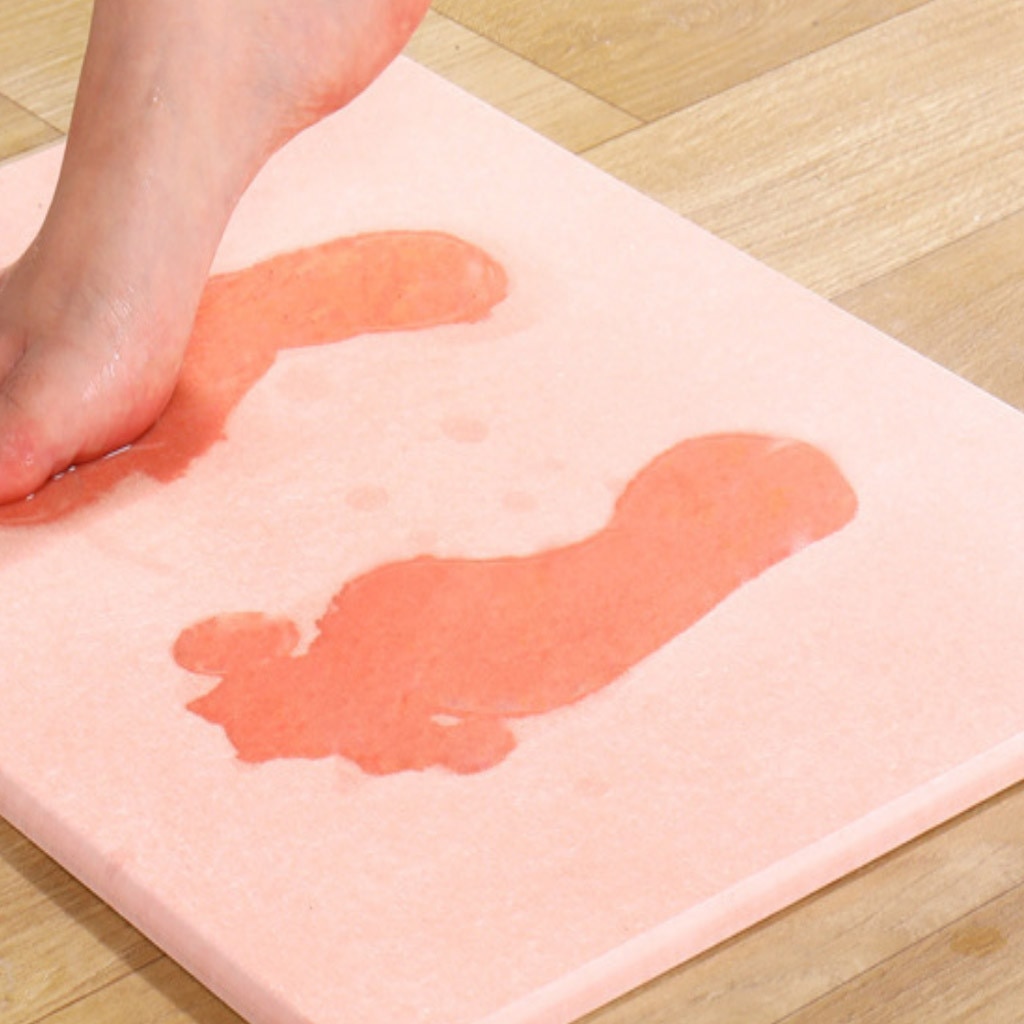Diatom fango antiscivolo assorbente asciugatura rapida tappetino Ultra assorbente tappetino da bagno tappetino da bagno s porta della cucina tappetino Memory Foam13.1 #30: Pink