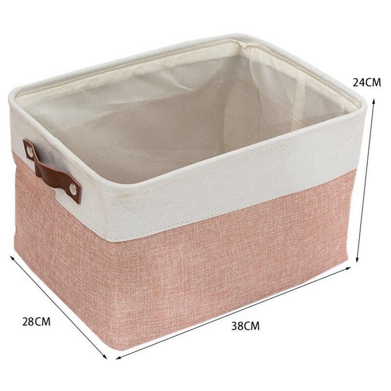3 Pack Foldable Storage Bin Rugged Canvas Fabric Cube Container with Handles Great for Organizing Closets