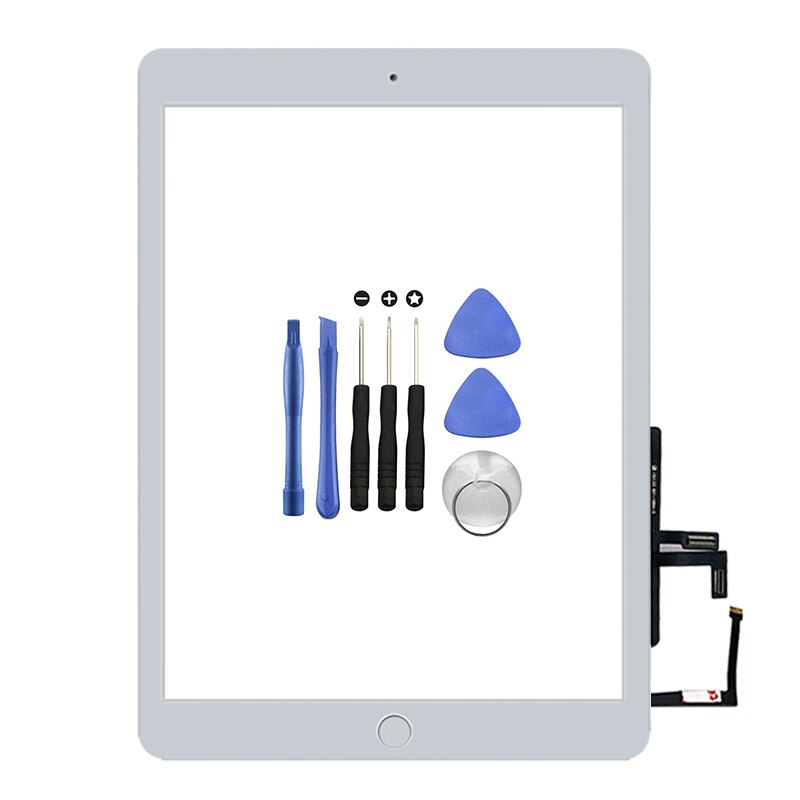 9.7“ For iPad Air 1 iPad 5 A1474 A1475 A1476 Touch Screen Panel Sensor Lcd Front Outer Glass TouchScreen With Button Replace: White With Tool