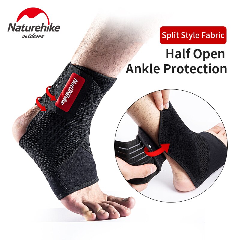 Naturehike outdoor sport halvåben split justerbar ankelstøtte bandage elasticitet åndbar bandage anti forstuvningsbeskytter