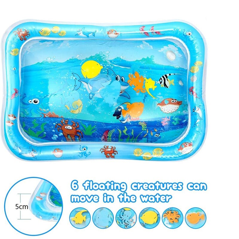 Water spray pad baby water pad inflatable water pad marine life mat ice pad baby inflatable pat music water pad