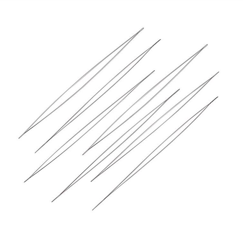 5Pcs/Lot Stainless Steel Big Eye Beading Needles Easy Thread String Cord Pins For DIY Jewellry Making Tools