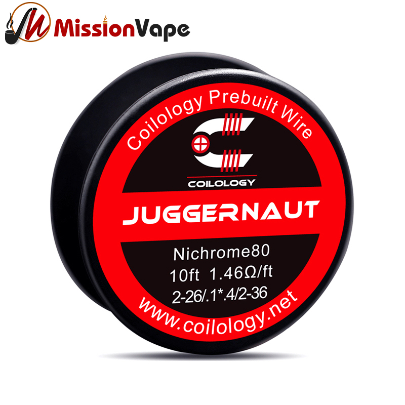 Coilology – bobine préfabriquée NI80 316SS Juggernaut 2-26/2-38 t 2-26/2-36 AWG, fil chauffant de 10 pieds