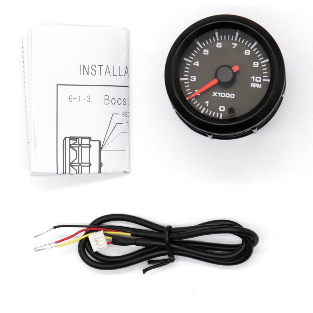 7 Color Tachometer Tach Gauge for Auto Car 2&#39; 52mm 0~10000RPM 12V DC