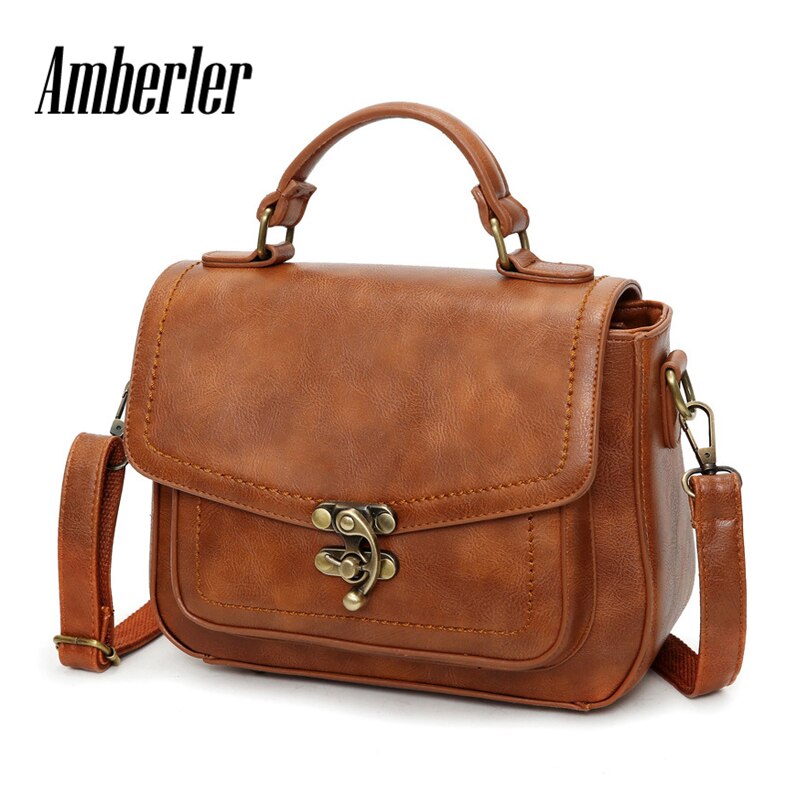 Amberler Women Shoulder Bag PU Leather Small Handbags Famous Ladies Crossbody Messenger Bags Casual Female Travel Bag