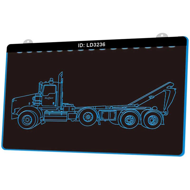 Ld3236 zware vrachtwagens 3d graveerbare led-lichtborden meerdere kleuren gratis verkoop