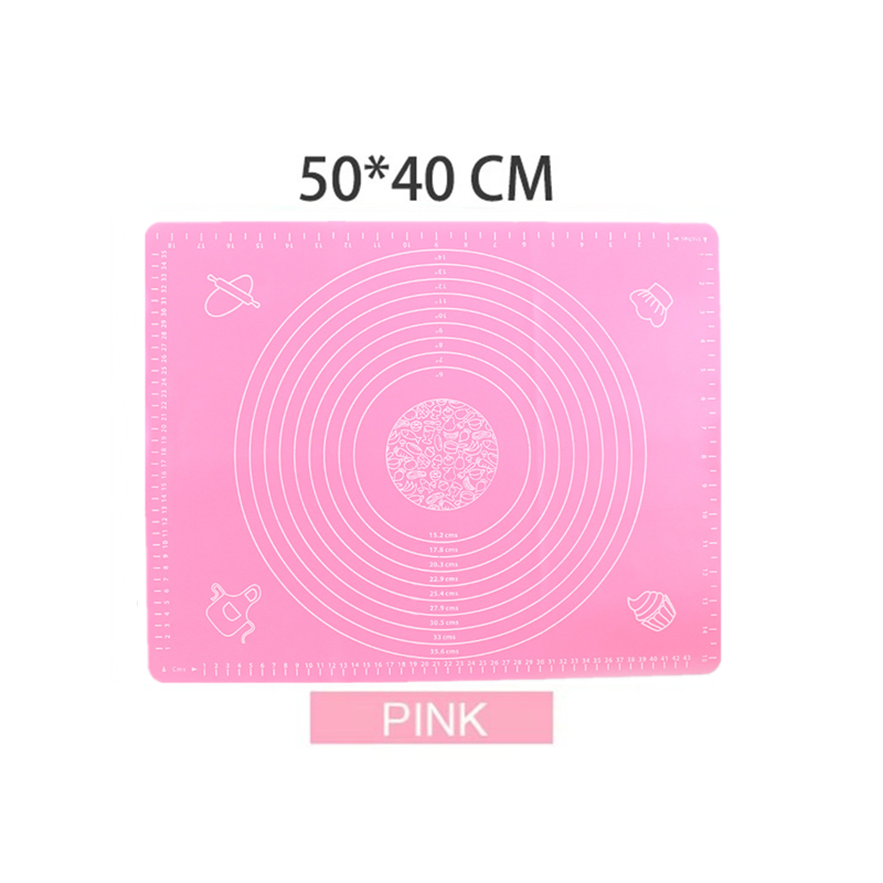 Estera de silicona para hornear, tapetes para masa para amasar, hoja para pastel de Pizza, utensilios para parrilla, utensilios para hornear, almohadilla de mesa, accesorios de pastelería de cocina: Grey