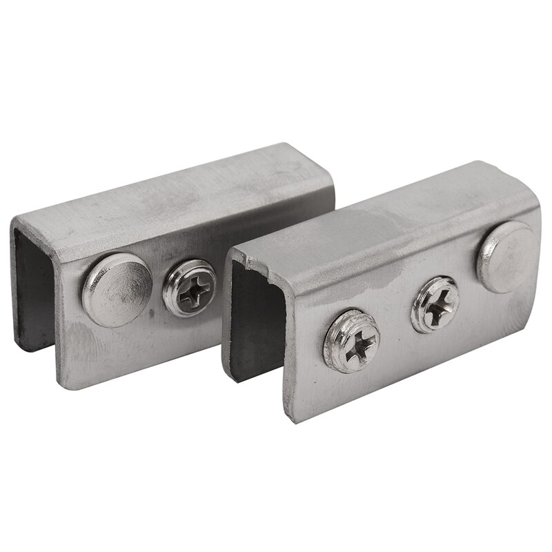 ! Stainless Steel Glass Door Pivot Hinge Double Head Magnetic Catch Set for 5-8Mm Glass Door