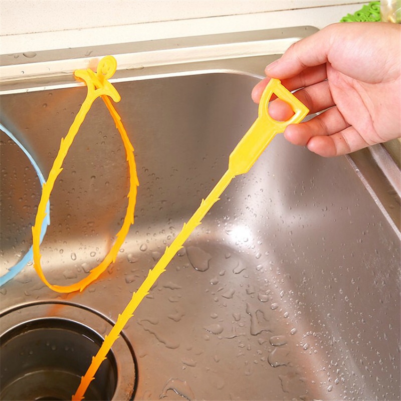 1pc Drain Snakes Hair Sink And Drain Clog Cleaning Relief Remover Tool Barbed Gripper Sink Dredge Pipeline Hook Cleaner