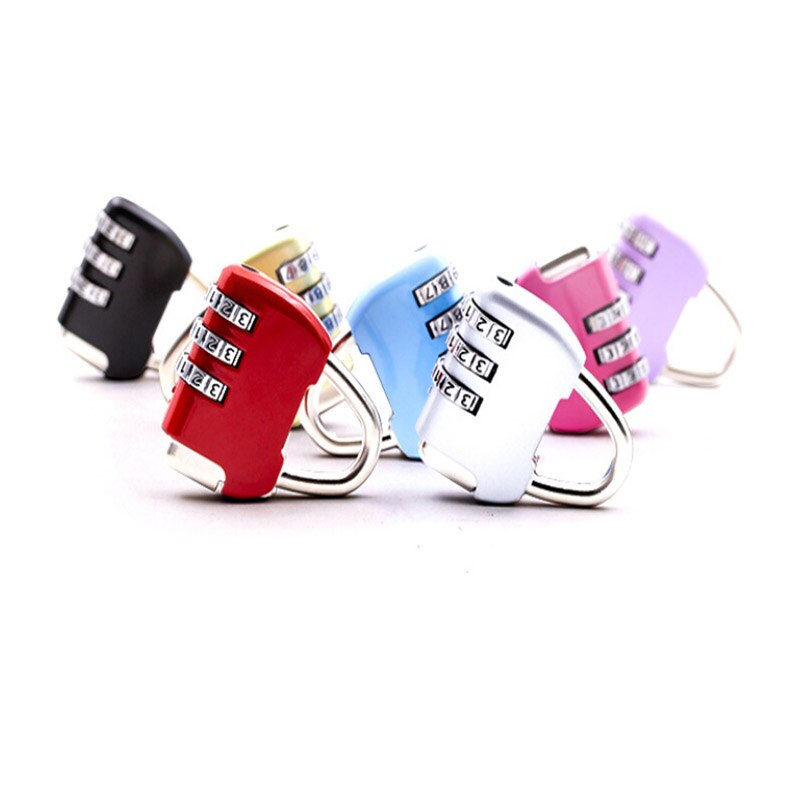 Mini Zinc Alloy Padlock Travel anti-theft Backpack Padlock Small Resettable 3-digit Combination School Bag Password Lock