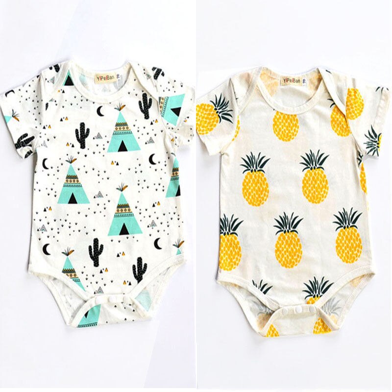 Vêtements d'été pour -né | Combinaison de vêtements pour bébés filles et garçons, tenues pour enfants de 0 à 2 ans