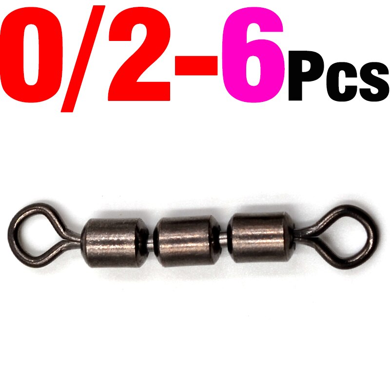 MNFT 6Pcs High Speed 3 Roller Swivels Brass Triple Rolling Swivels 3 Rollers Saltwater Swivels Have Multiple Sizes