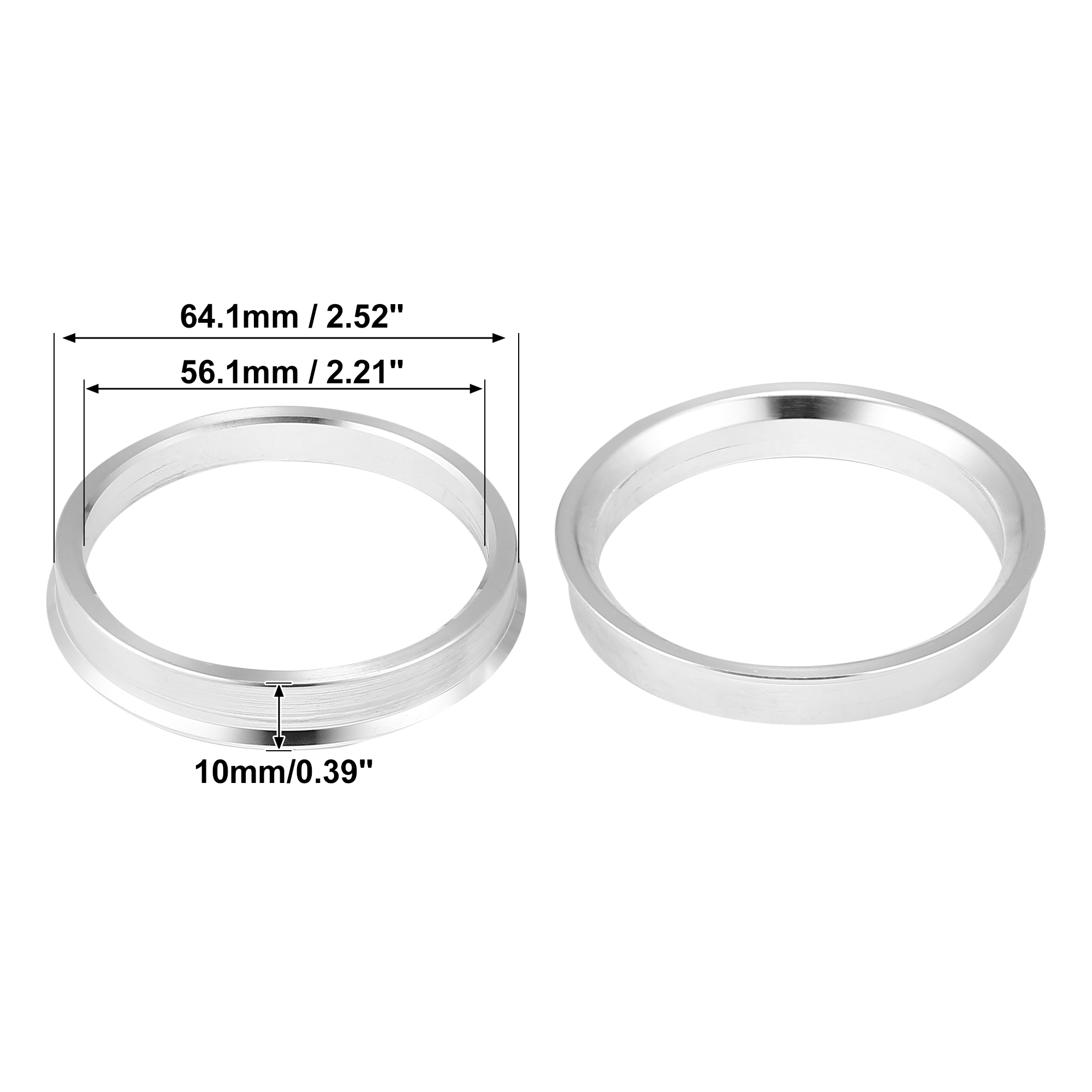 Uxcell 4 Stuks Od 56.1Mm 57.1Mm 63.4Mm Om Id 54.1Mm 56.1Mm 64.1Mm Auto Hub centric Ringen Wiel Boring Centrum Spacer Aluminium