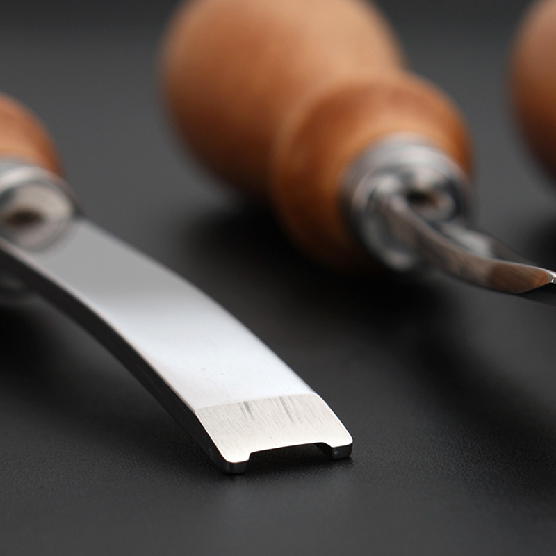 4 6 8mm Leather Edge Beveler Tool, Wide Mouth Leathercraft Skiving Beveler, DIY Shallow Skiving Trimming Press Thinning Shovel