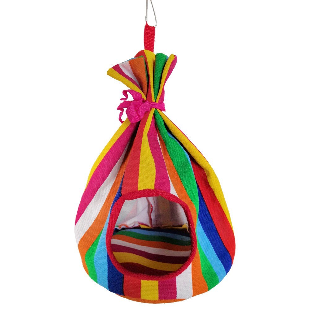 Bird Parrots Perch Tents Hammock Winter Warm Nest Cockatiels Conure Hanging House Round Nests Protect Against Wind #Y5: Multicolor B