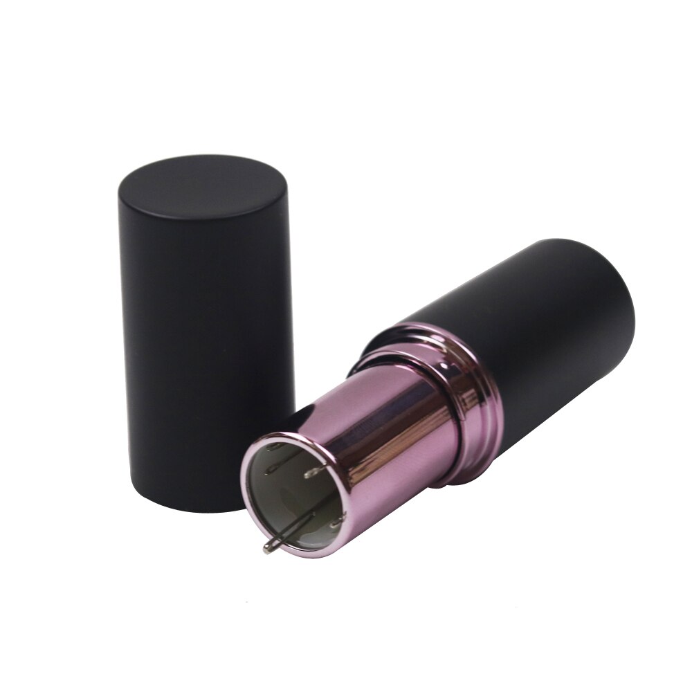 Lipstick Needles Pin Cushion with 5 Sewing Needles Rotatable Needle Holder Needlework Cross Stitch Accessories Sewing Tool